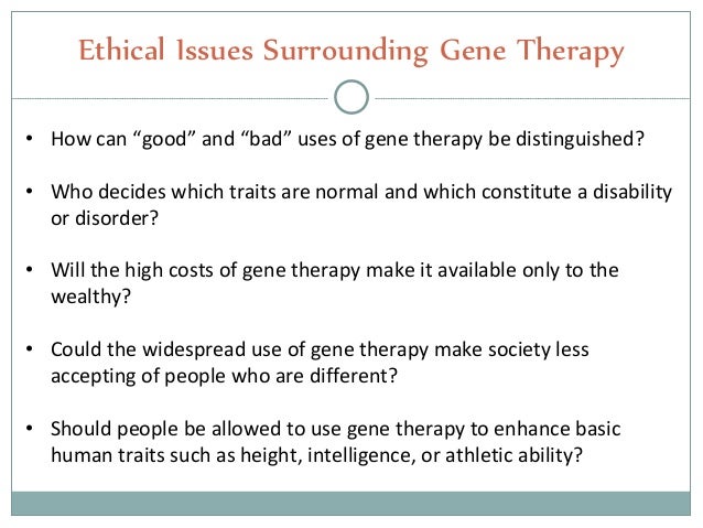gene therapy ethical issues pdf