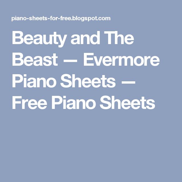 evermore beauty and the beast sheet music free pdf