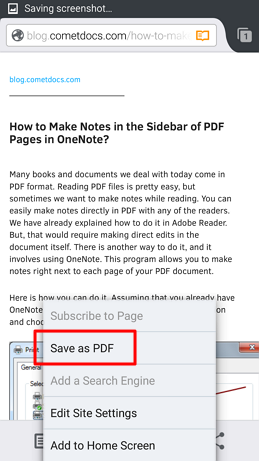 how to convert webpage to pdf