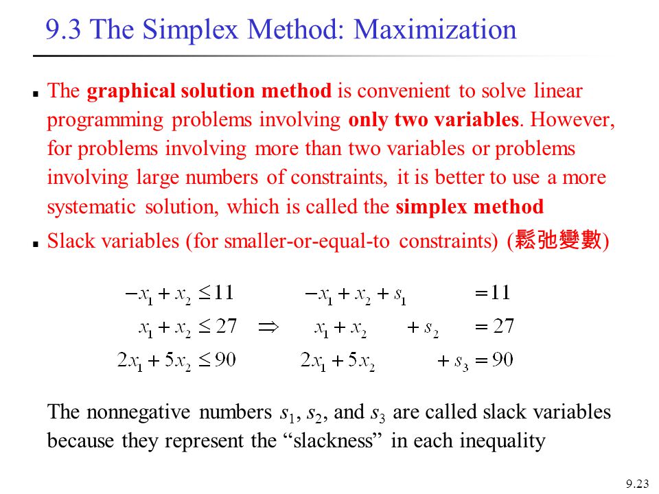 linear programming simplex method pdf