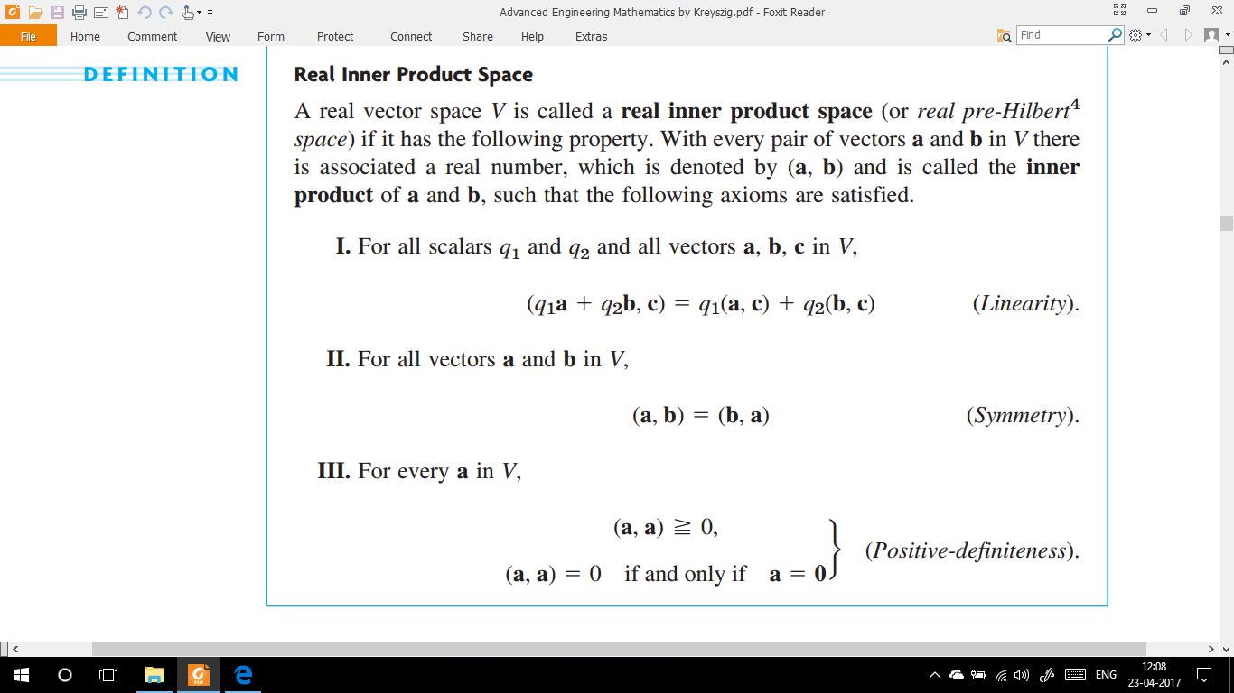 inner product space pdf