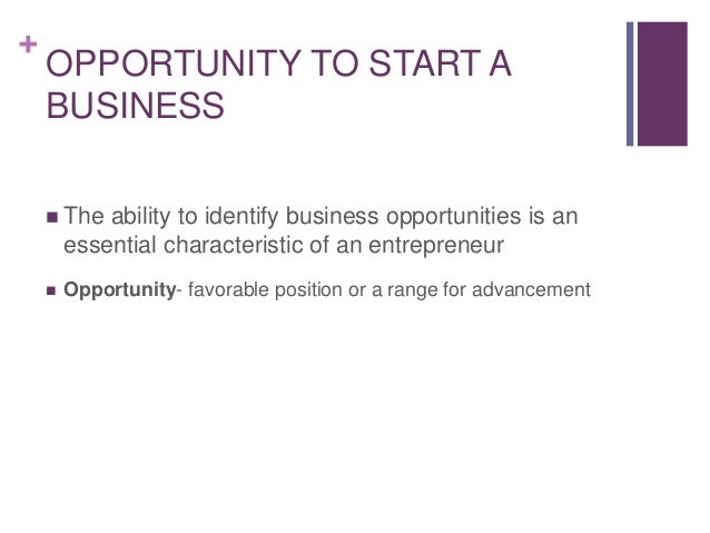 identification of business opportunities pdf