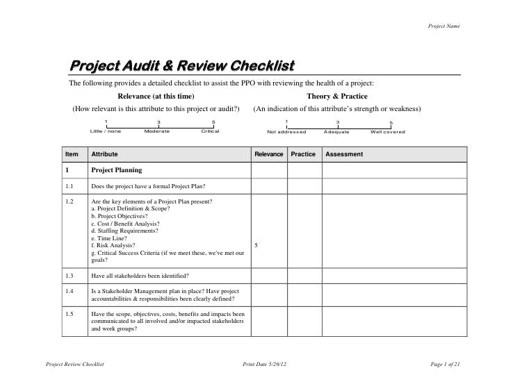 it audit checklist pdf