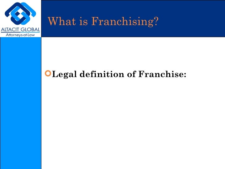 franchise definition business dictionary