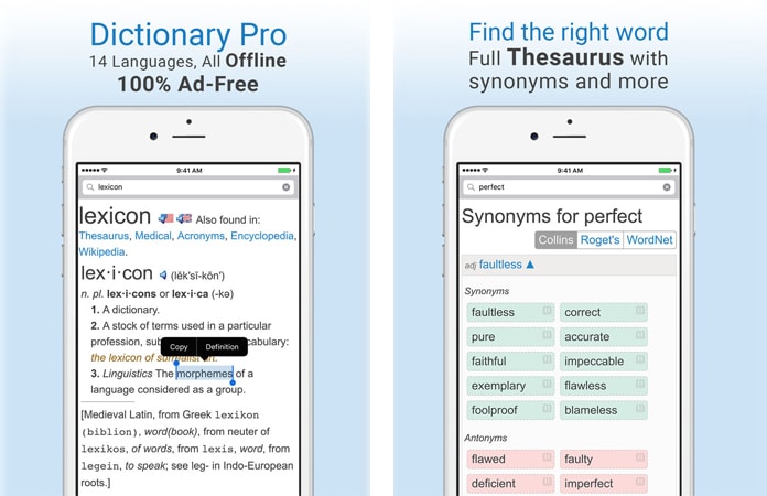 how to make a dictionary app for ios