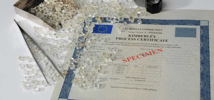 kimberley process certificate sample