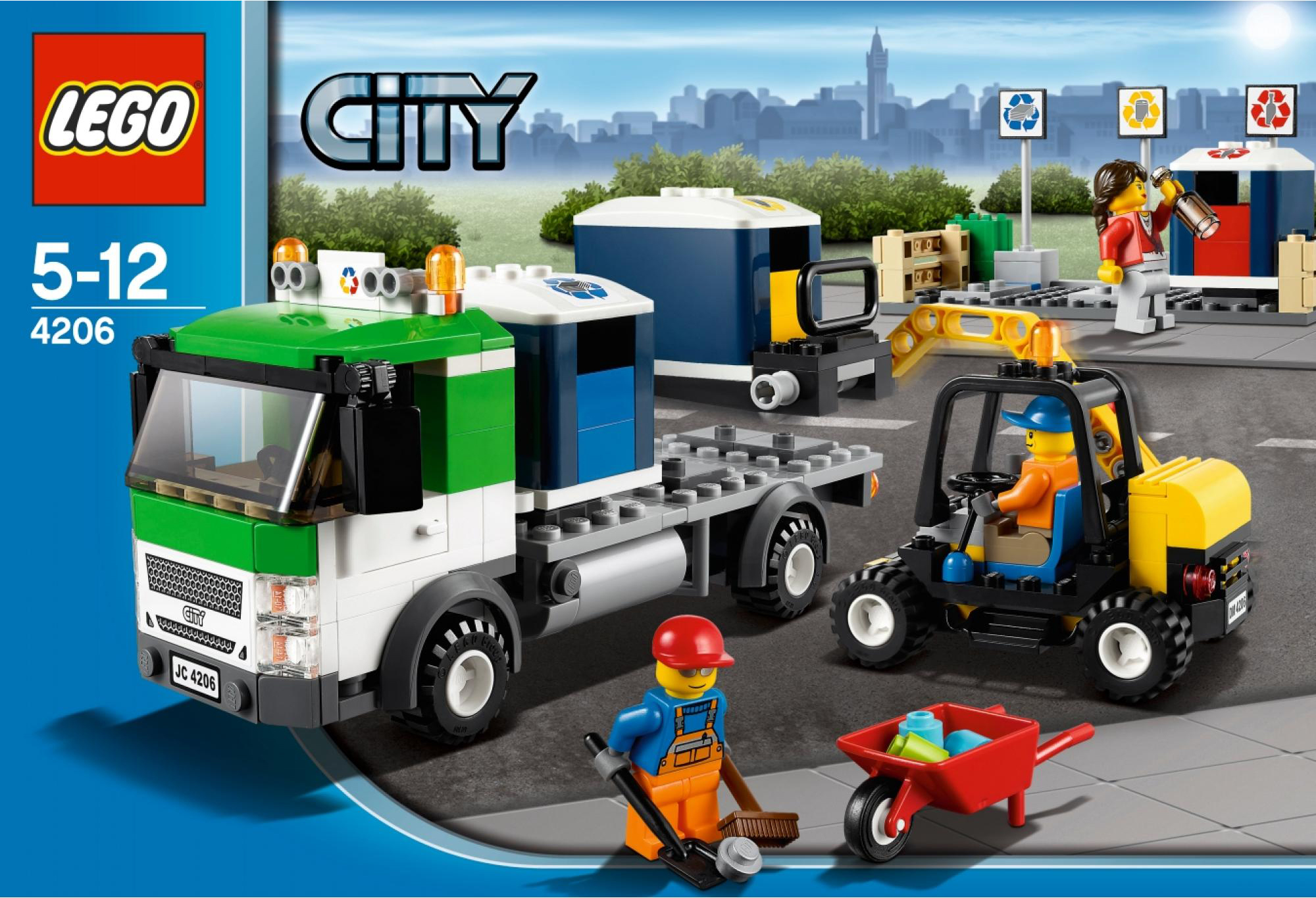 lego recycling truck 4206 instructions